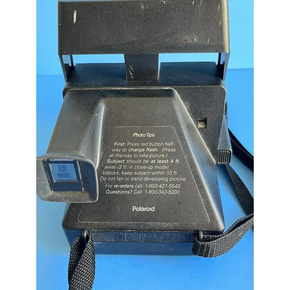 Vintage Polaroid Job Pro Instant Film Camera 600 w Strap FOR PART OR NOT WORKING